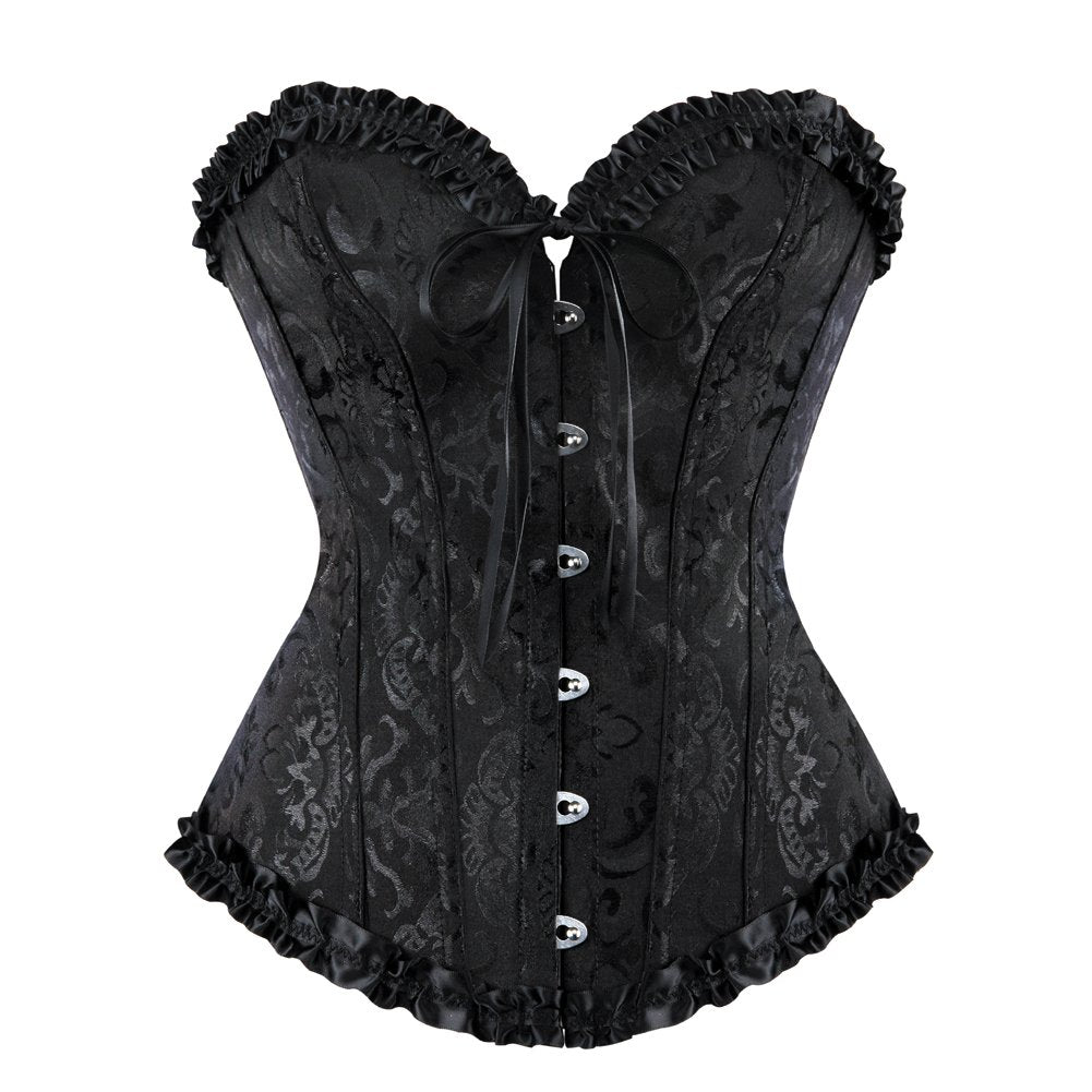 Zhitunemi Black Corset Top for Women Steampunk Corset - Love Salve 