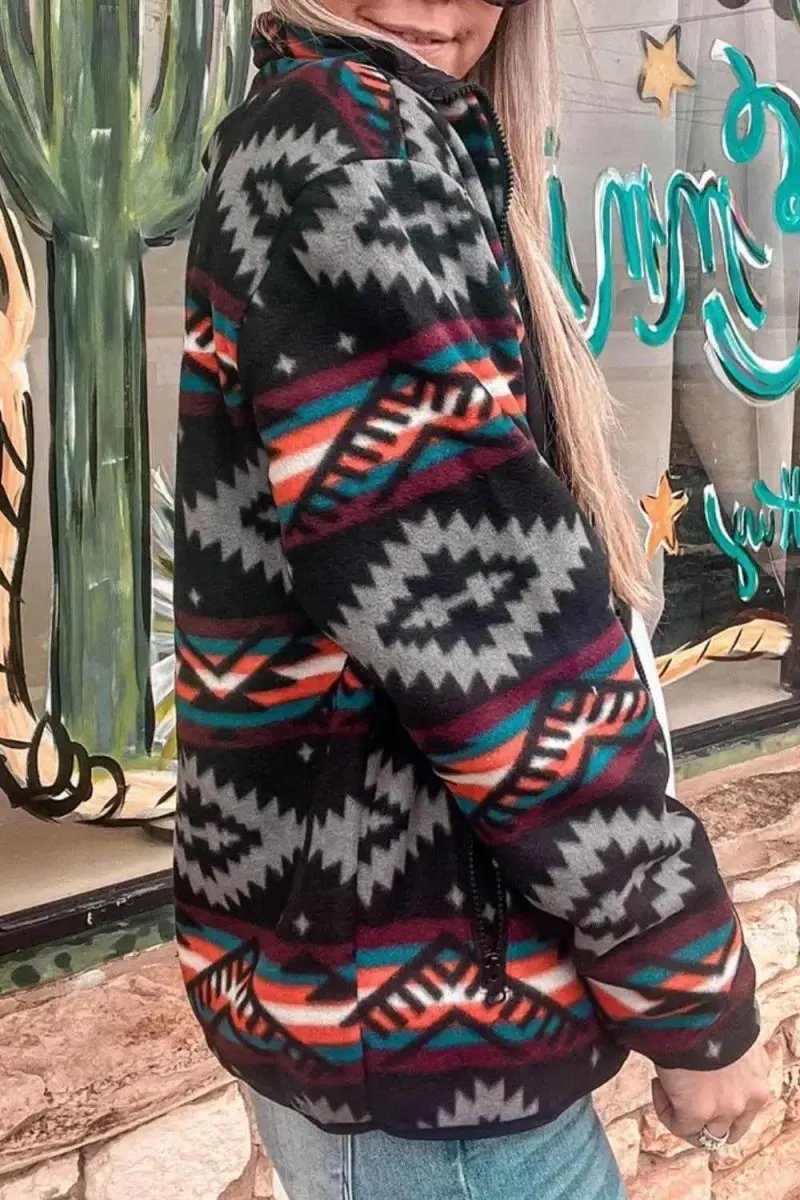 Zip Up Long Sleeve Jacket - Love Salve 