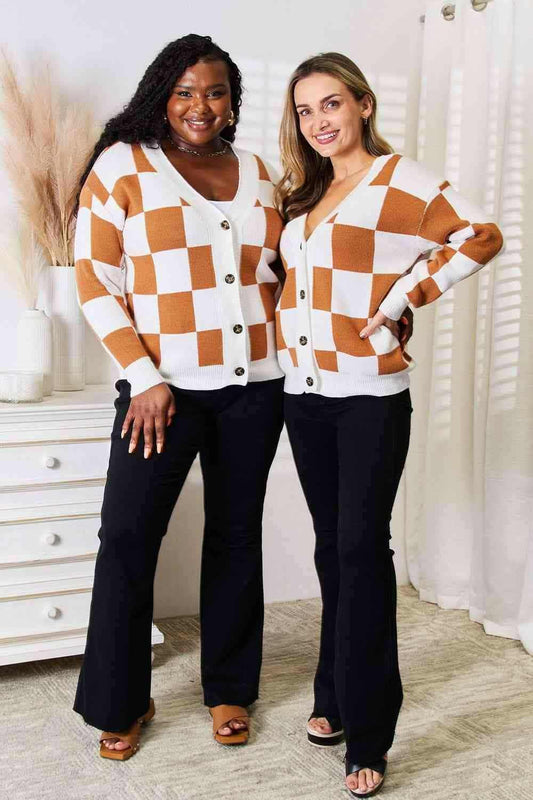 Plush oversized v-neck cardigan - Love Salve 