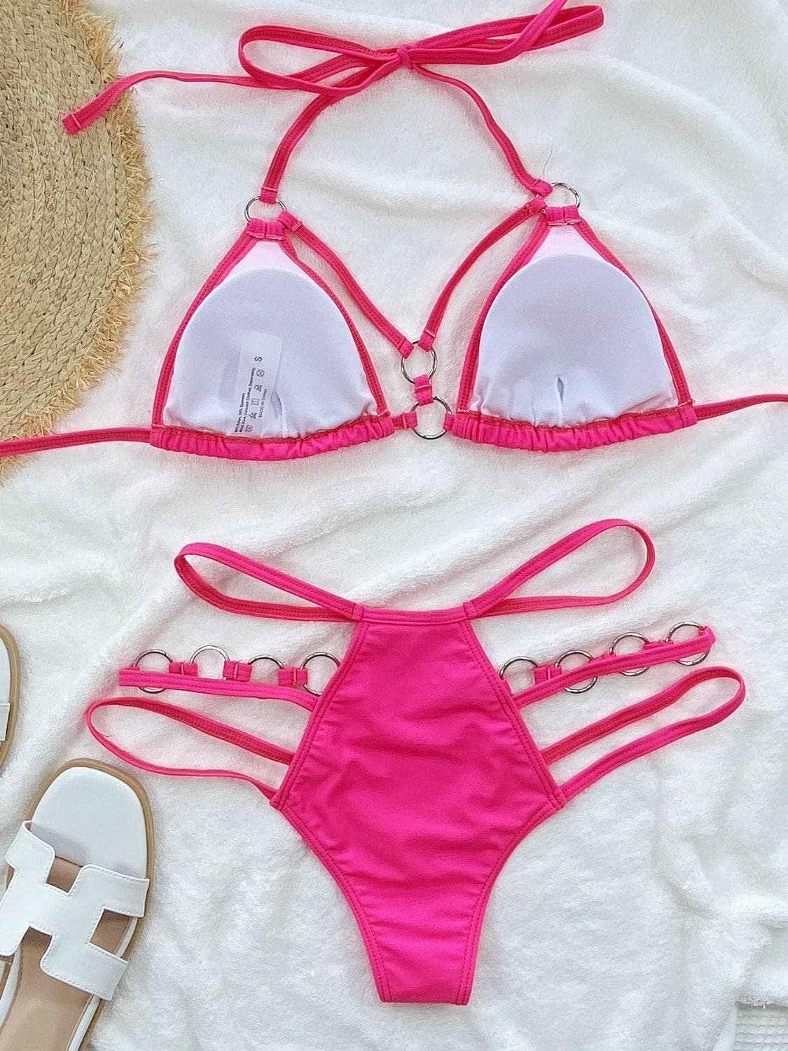 Halter Neck Cutout Bikini Set - Love Salve