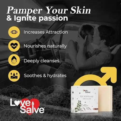 Love Salve Sensual Soap Bar - Luxury Scented Hydrating Cleansing Small Batch Cold Process Bathing Soaps Made from Natural Essential Oils - Love Salve