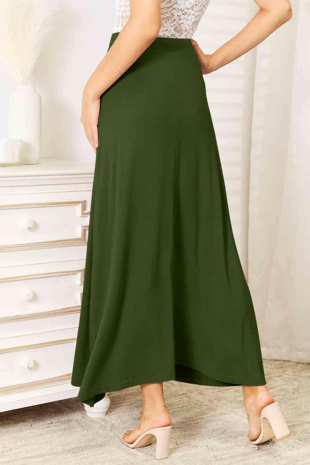 Maxi Skirt with Adjustable Drawstring Waist - Love Salve