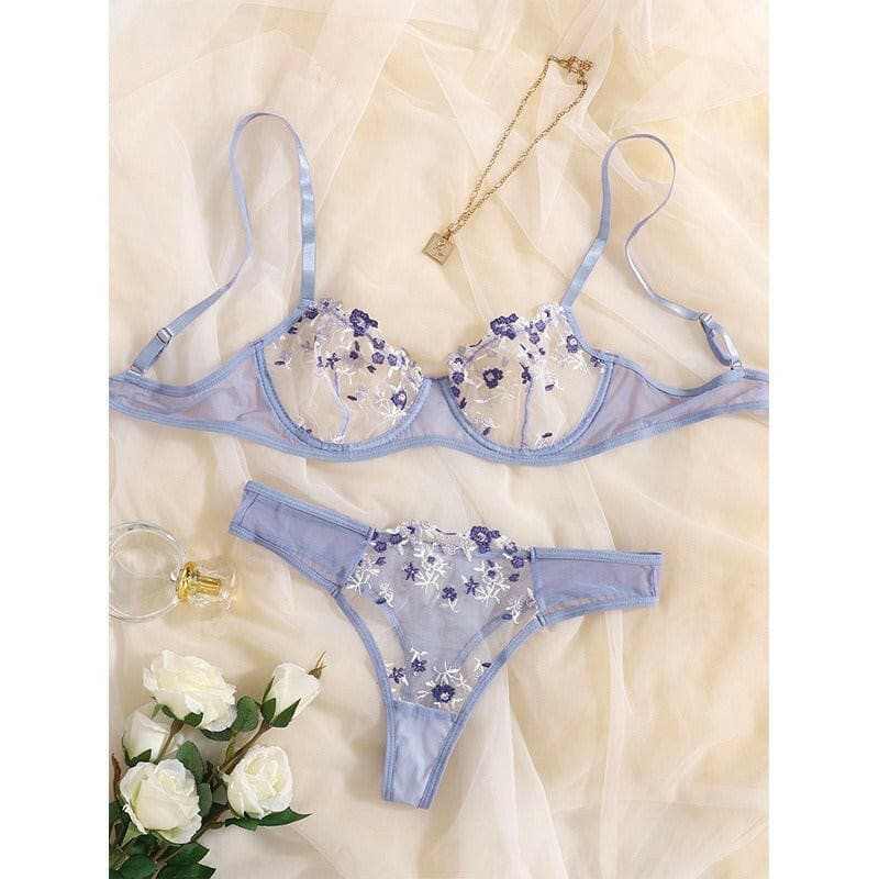 Sweet Sexy Low Waist Lace Sexy Lingerie Set Mesh Lingerie For Women - Love Salve