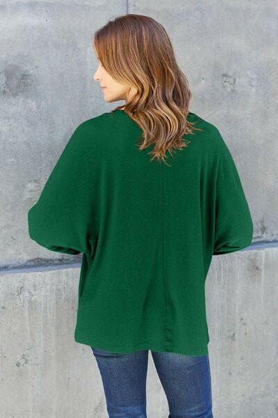 Versatile Round Neck Long Sleeve T-Shirt with Stretchy Fit - Love Salve